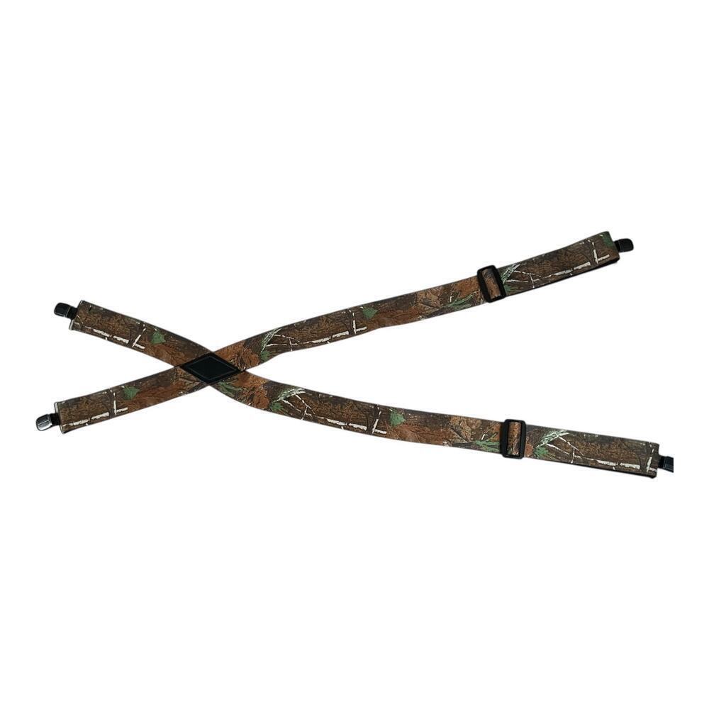 Realtree Camouflage Adjustable Suspenders Hunting Outdoors Elastic Metal Clasps